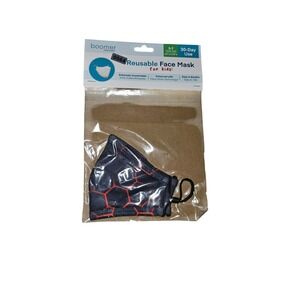 Boomer Naturals Kid Reusable Face Mask Nano-Silver Black Orange  558-560,562-564